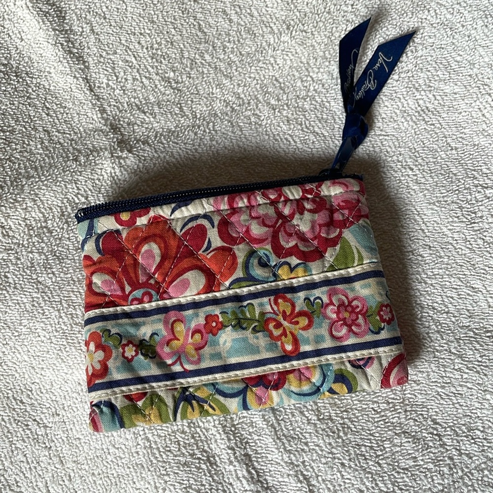Vera Bradley 100% Cotton Quilted Floral Small Clutch